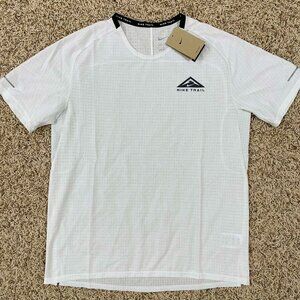 Nike Trail Solar Chase Men’s Dri-FIT Running Top White DV9305-121, Size Large